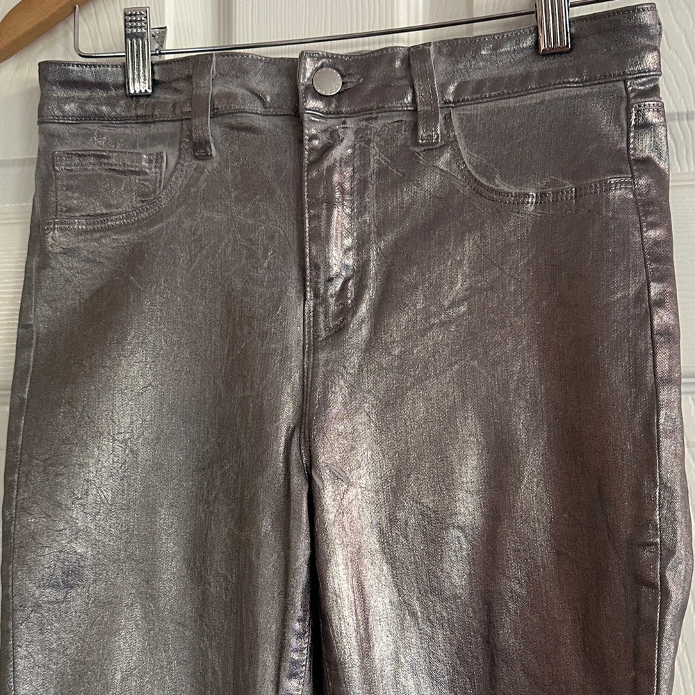 L’Agence Metallic Silver Women Jeans 🩵